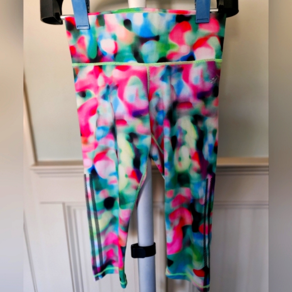 Adidas womens small climate control multi color leggings